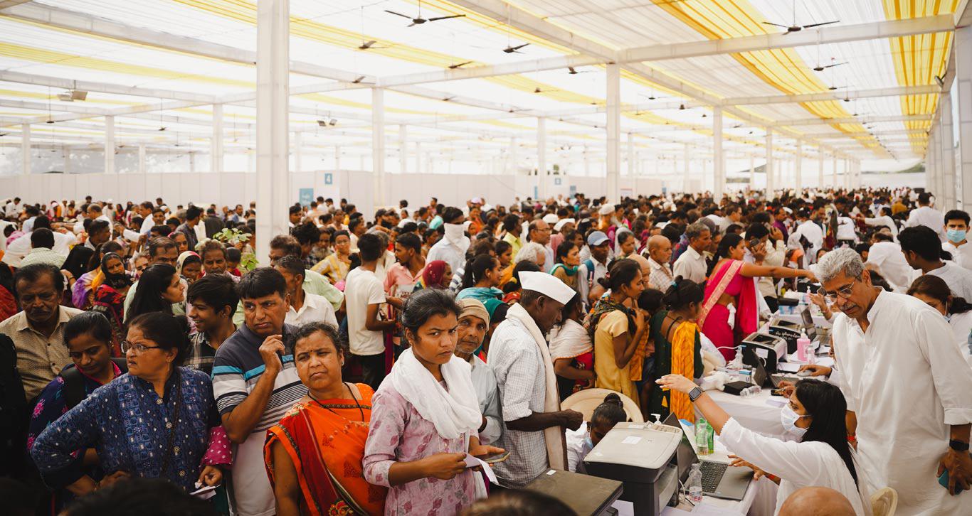 Shri Mohan Bhagwat at Dharampur Mega Medical Camp 2025